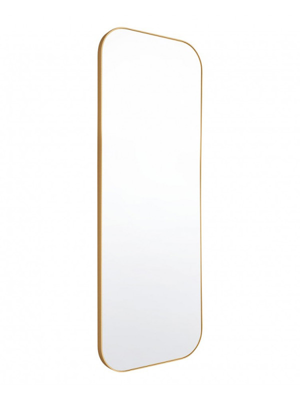 Дизайнерское настенное зеркало Glass Memory Evolve в металлической раме золотого цвета